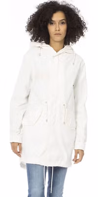 White Cotton Women Parka