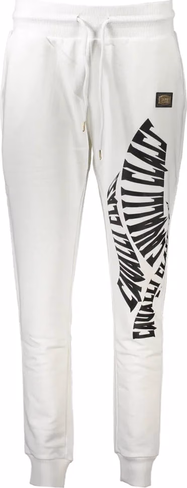 Cavalli Class Bianco Cotton Women Jogger Pant