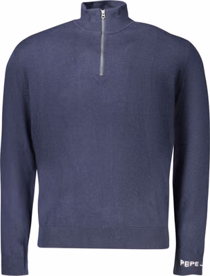 Blue Cotton Men Sweater