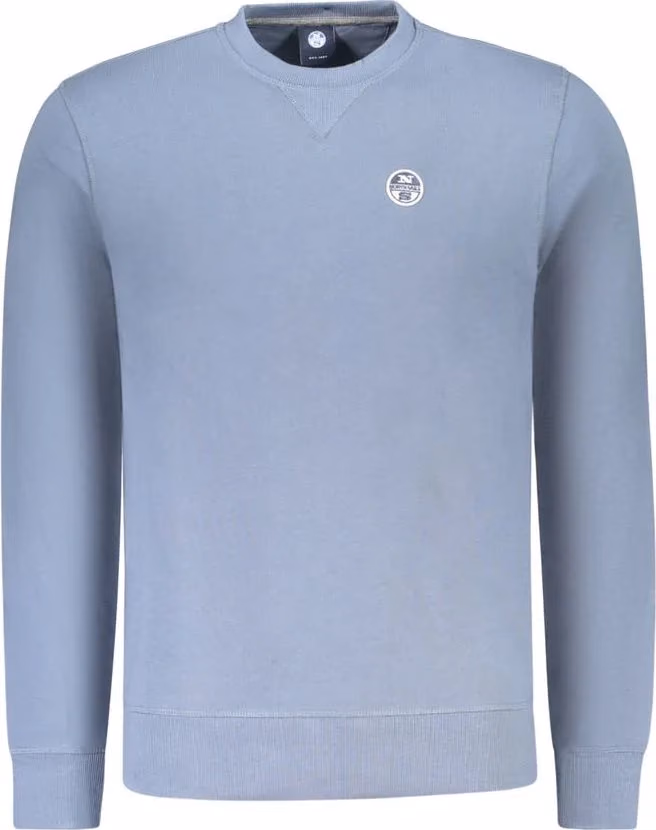 North Sails Blue Cotton Men Sweatshirt