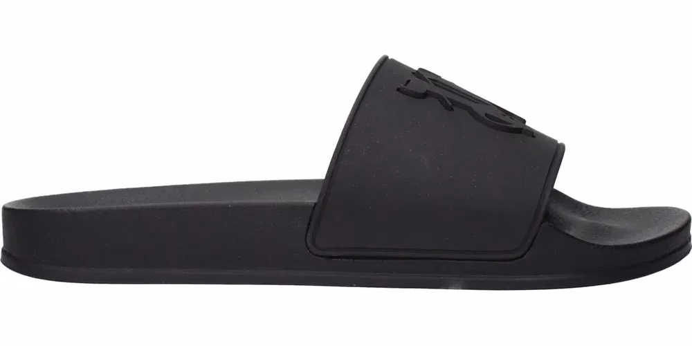 Palm Angels Black Cotton Slippers