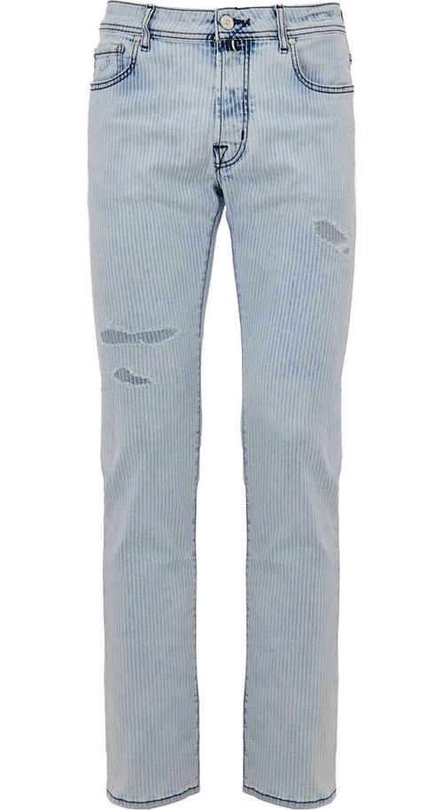 Jacob Cohen Blue Cotton Skinny Jeans