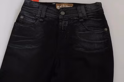 Black Washed High Waist Flared Denim Casual Pants Jeans