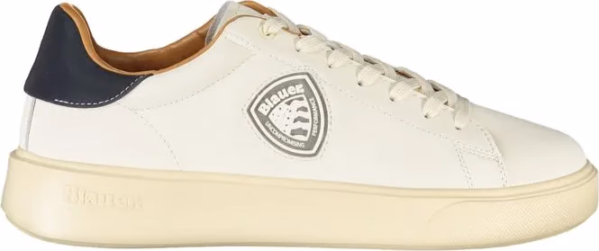 Blauer White Polyester Men Sneaker
