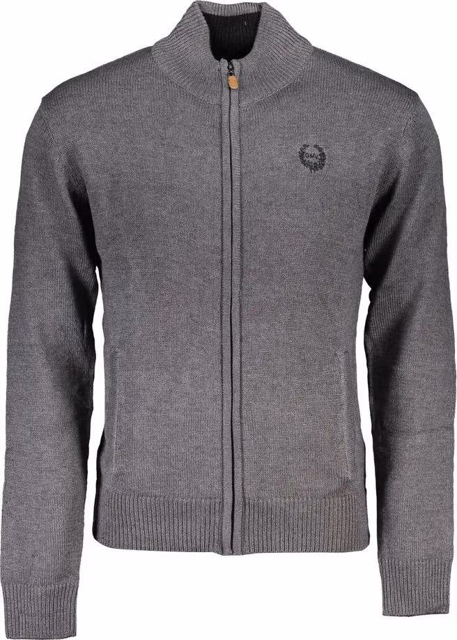 Gianmarco Venturi Grigio Cotton Men Cardigan