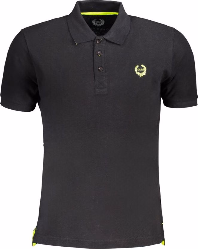 Gianmarco Venturi Black Cotton Men Polo Shirt