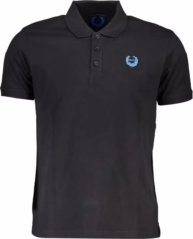 Gianmarco Venturi Black Cotton Men's Polo Shirt
