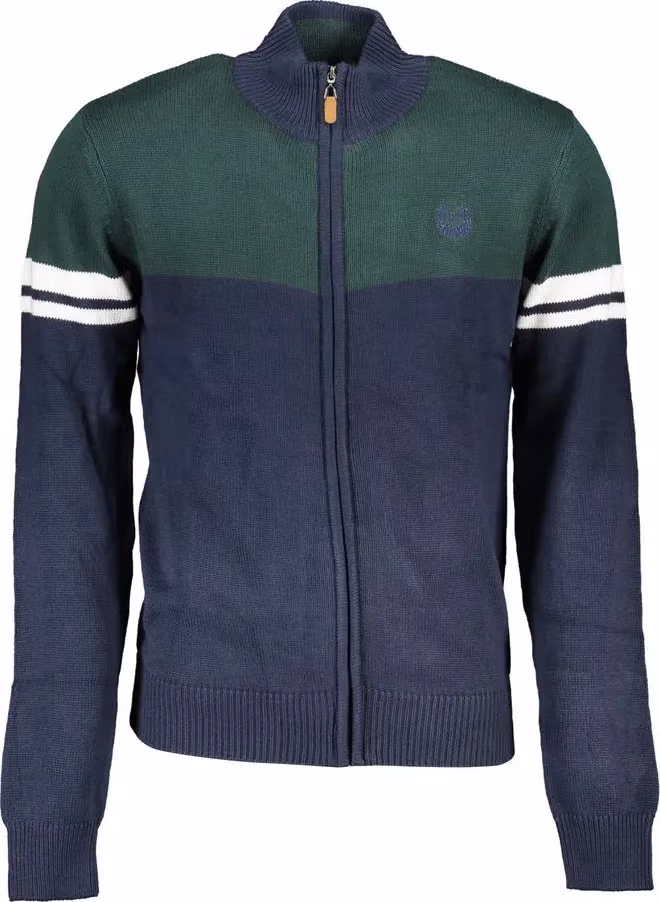 Gianmarco Venturi Blue Cotton Men's Cardigan