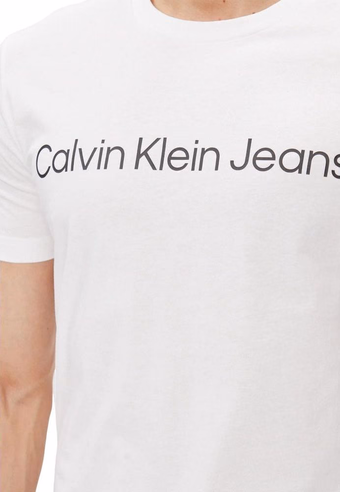 Calvin Klein Jeans White Cotton T-Shirt