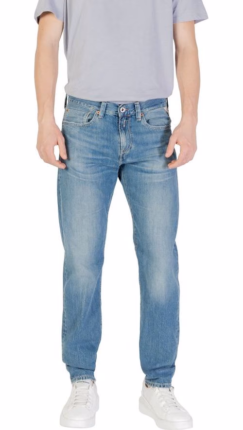 Replay Blue Cotton Skinny Jeans