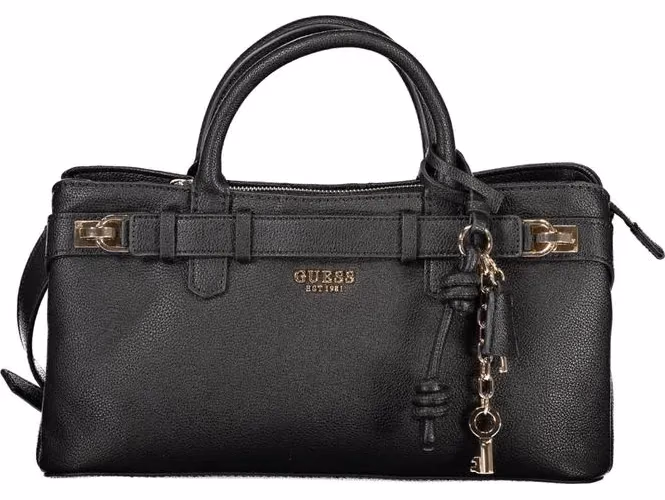 Guess Jeans Nero Poliuretano Women Handbag