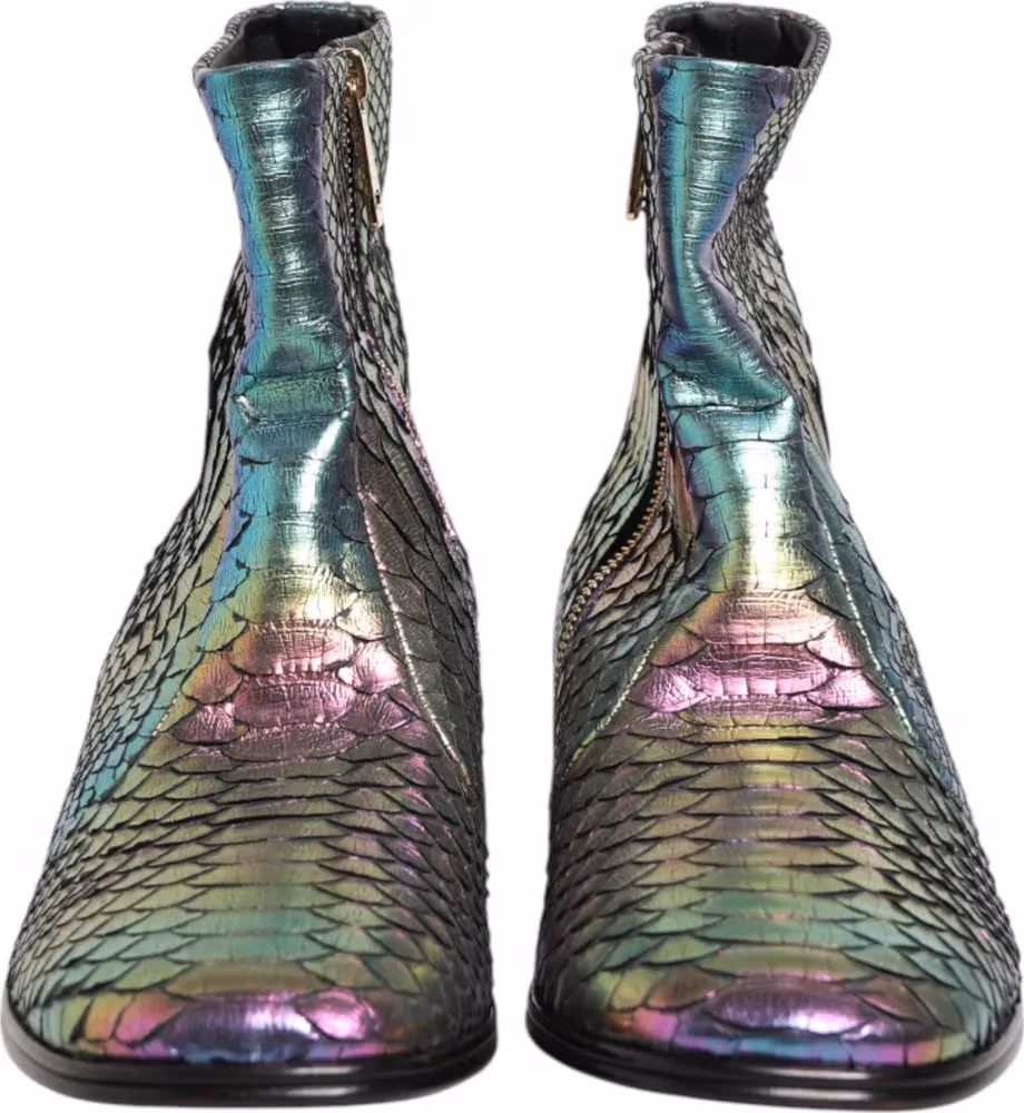 Dolce & Gabbana Multicolor Chelsea Short Ankle Boots Shoes