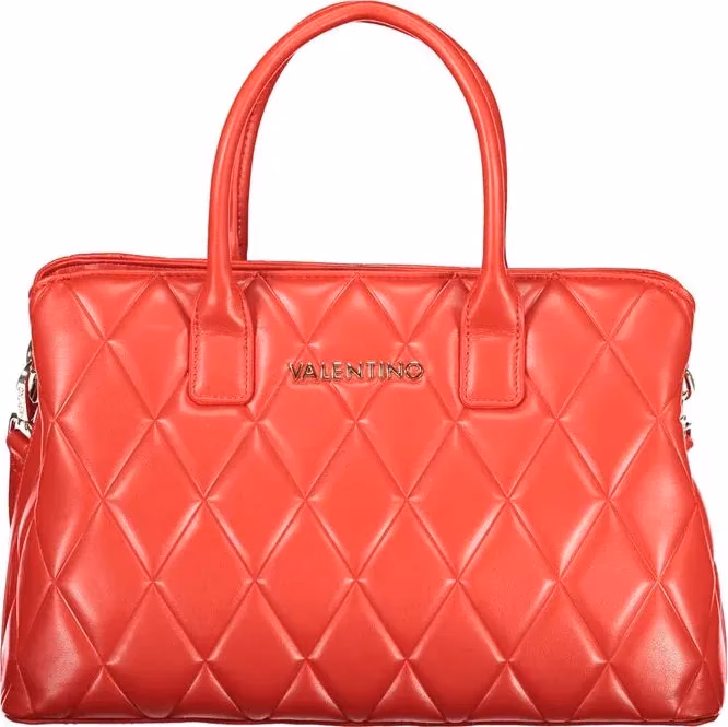Mario Valentino Rosso Polyurethane Women's Bag with Handles and Compartments