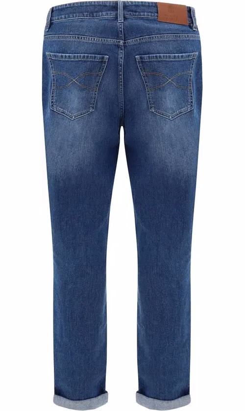 Brunello Cucinelli Blue Cotton Straight-Leg Jeans