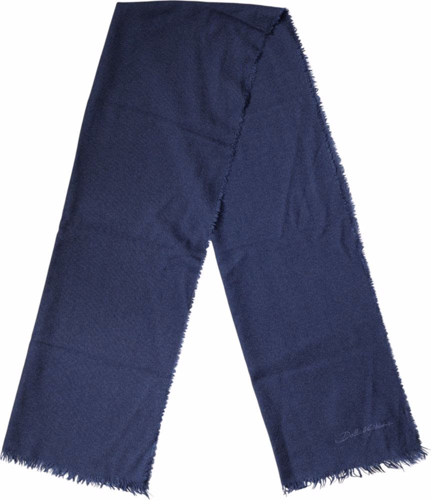 Dolce & Gabbana Scarf Blue Cashmere Neck Wrap Shawl Men