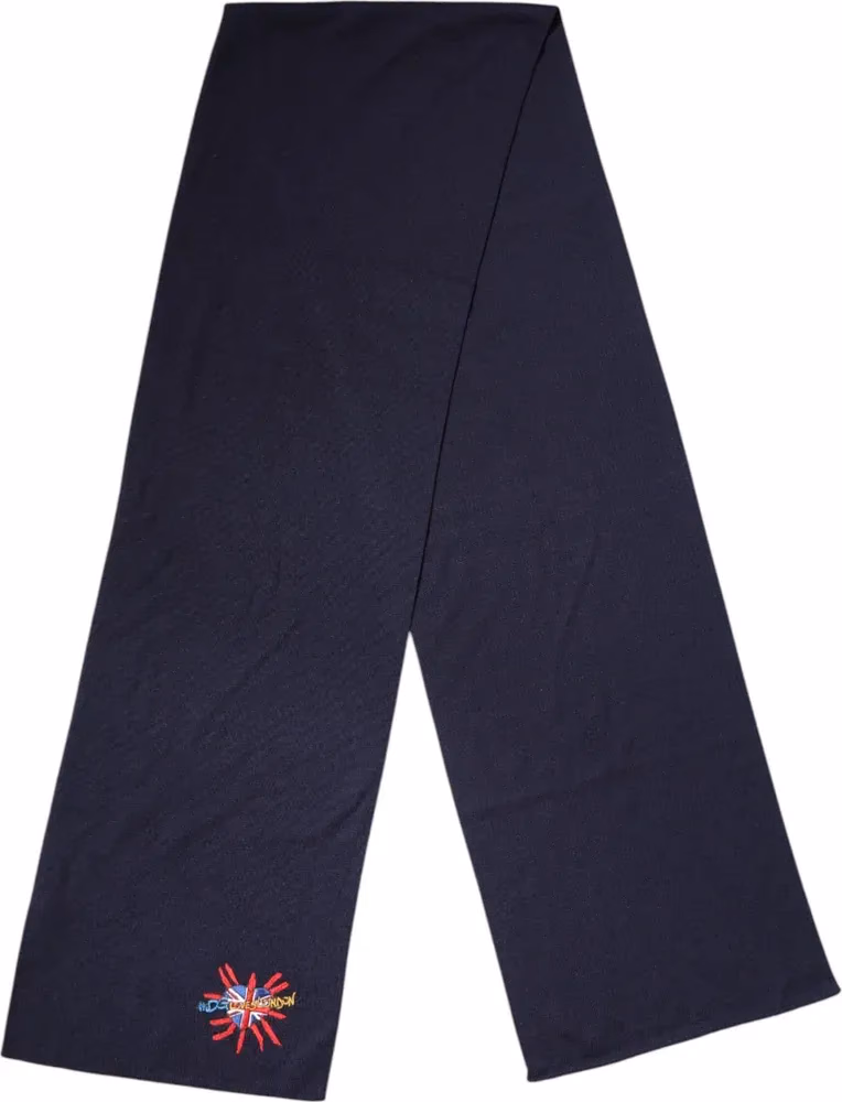 Dolce & Gabbana Blue Wool DG Loves London Neck Wrap Scarf