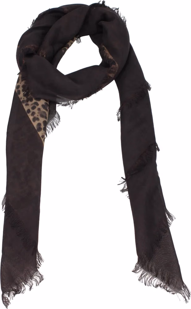 Valentino Garavani Brown Cashmere Foulard
