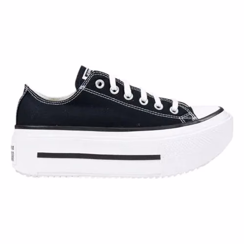 Converse Black And White Fabric Platform Sneakers