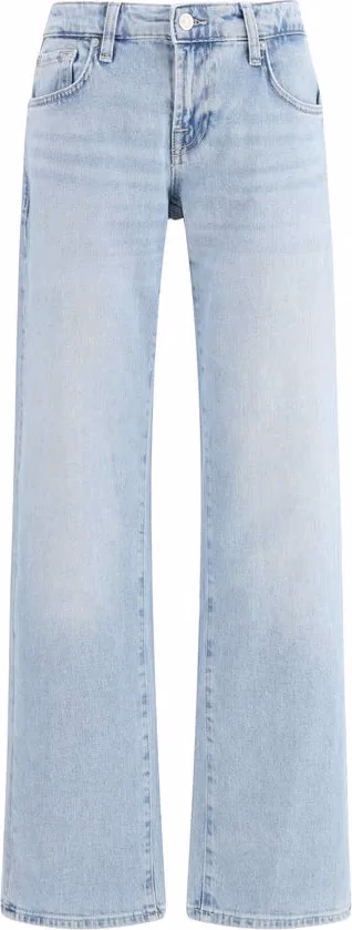 7FOR Blue Cotton Straight-Leg Jeans