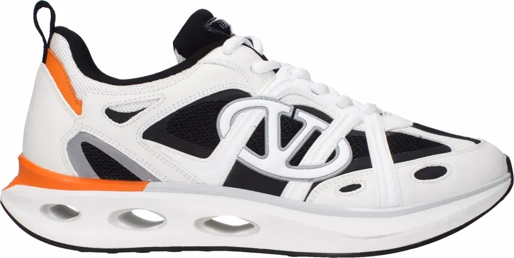 Valentino Garavani White Fabric Athletic Sneakers