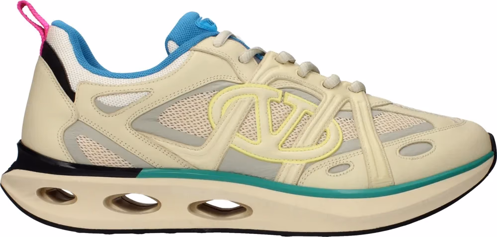 Valentino Garavani Beige Fabric Athletic Sneakers