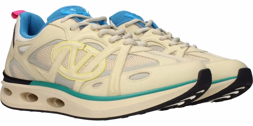 Valentino Garavani Beige Fabric Athletic Sneakers