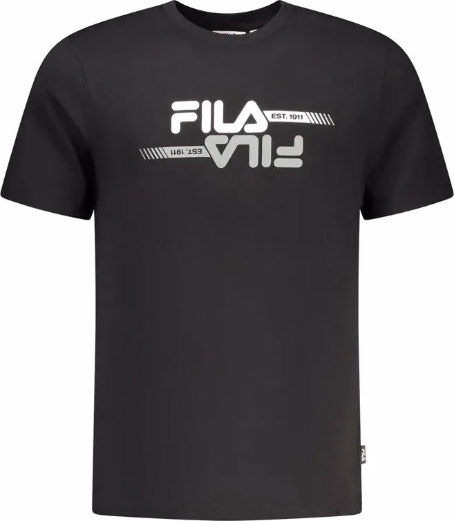 Fila Black Cotton Men T-Shirt